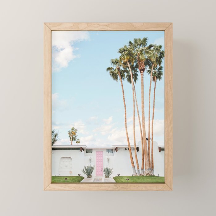 Pink Door in Palm Springs Mini Art Print Gallery Image 1