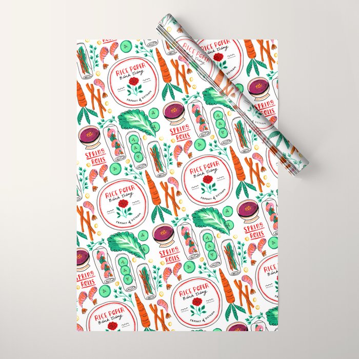 Vietnamese Spring Rolls Wrapping Paper