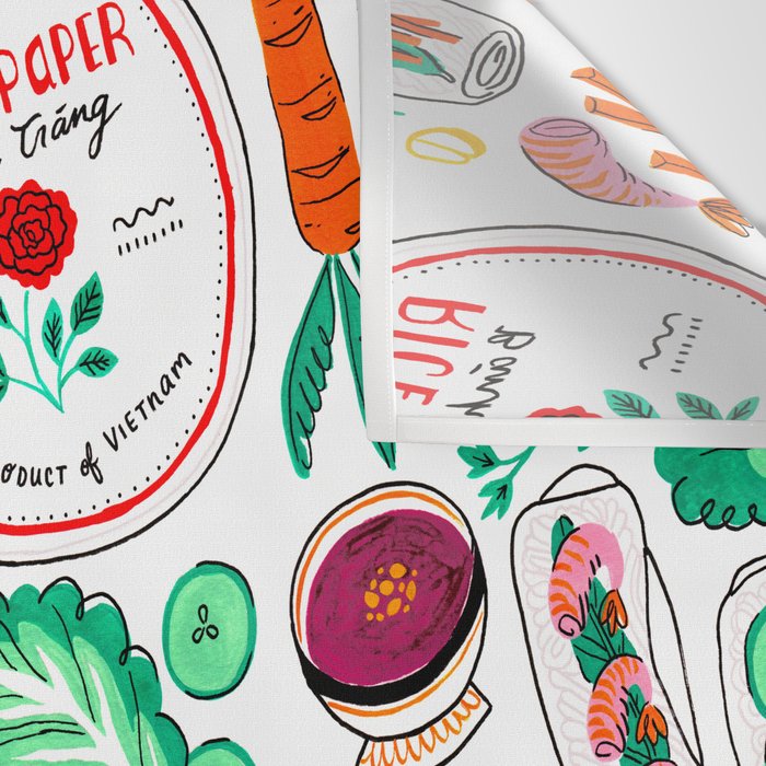 Vietnamese Spring Rolls Wall Tapestry Gallery Image 3