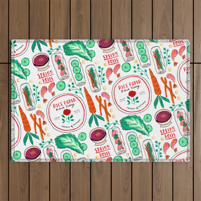 Vietnamese Spring Rolls Outdoor Rug Gallery Image 1