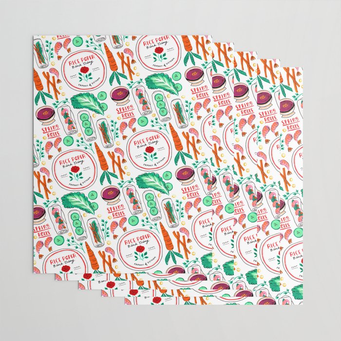 Vietnamese Spring Rolls Wrapping Paper Gallery Image 3