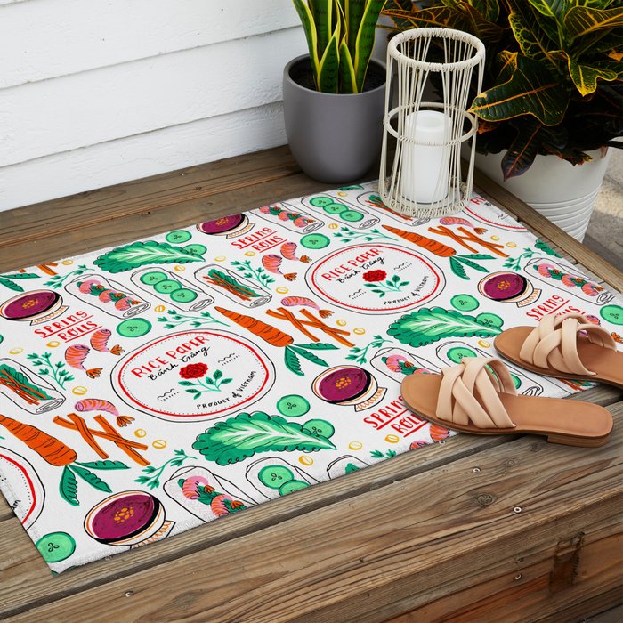 Vietnamese Spring Rolls Outdoor Rug Gallery Image 2