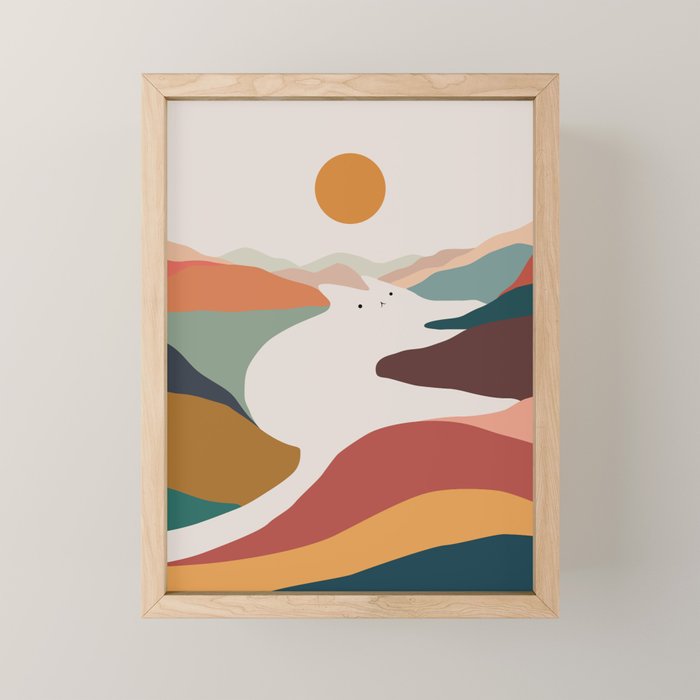 Cat Landscape 190 Mini Art Print Gallery Image 1