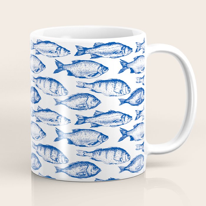 Dark Blue Fish Coffee Mug Gallery Image 1