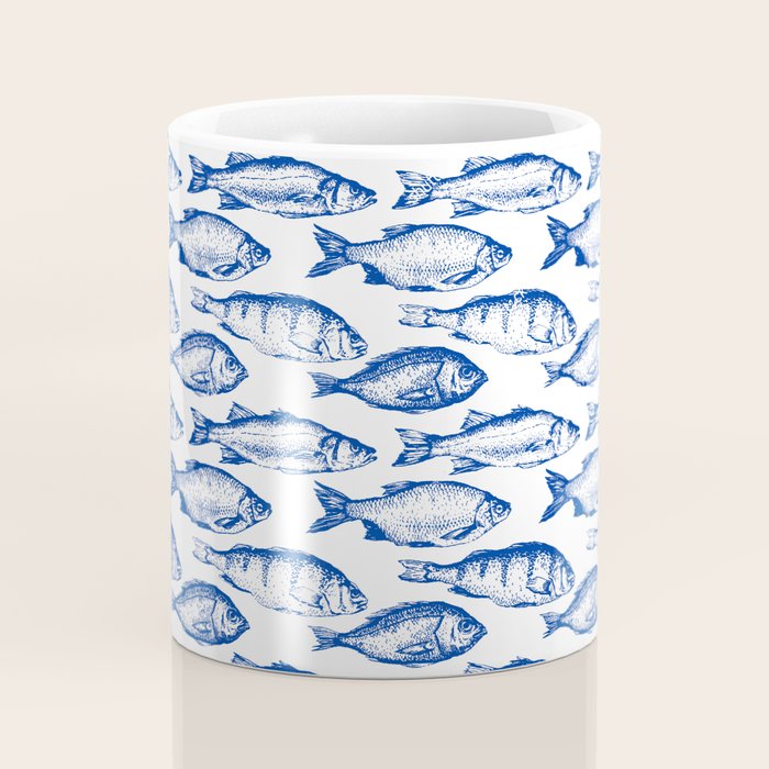 Dark Blue Fish Coffee Mug Gallery Image 4
