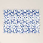 Dark Blue Fish Welcome Mat Gallery Image 1