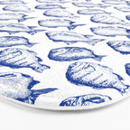 Dark Blue Fish Bath Mat Gallery Image 3
