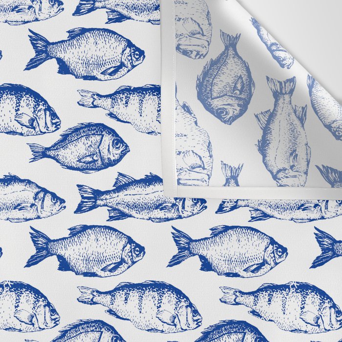 Dark Blue Fish Wall Tapestry Gallery Image 3
