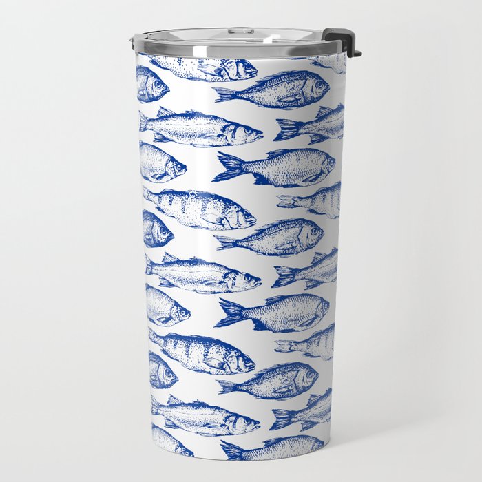 Dark Blue Fish Travel Mug Gallery Image 2