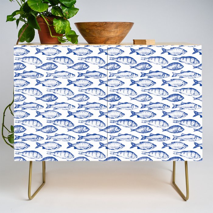Dark Blue Fish Credenza Gallery Image 1