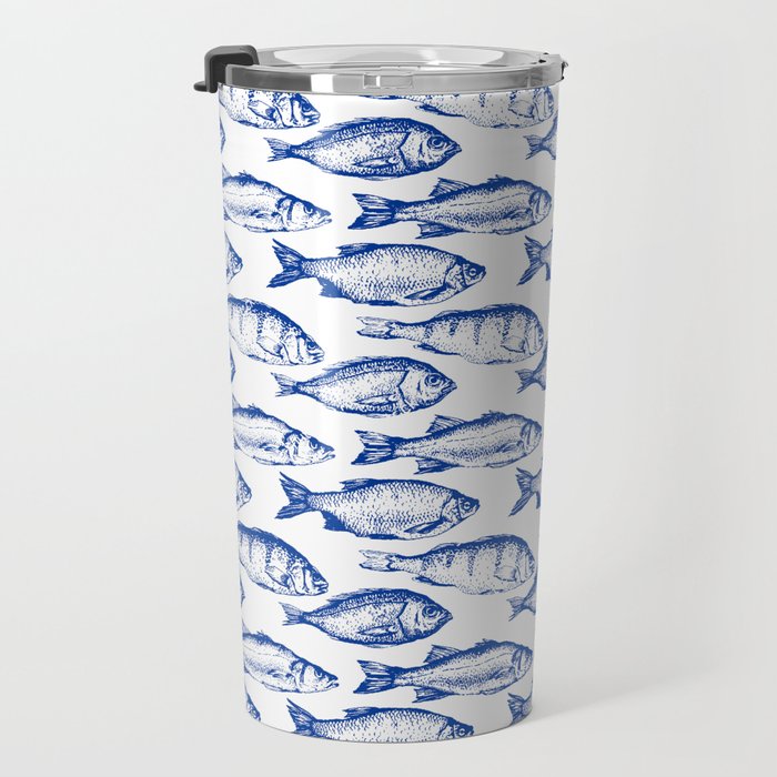 Dark Blue Fish Travel Mug Gallery Image 3