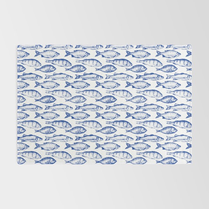 Dark Blue Fish Rug Gallery Image 2