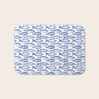 Dark Blue Fish Bath Mat Gallery Image 1