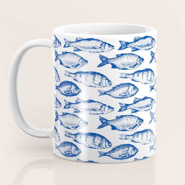 Dark Blue Fish Coffee Mug Gallery Image 3