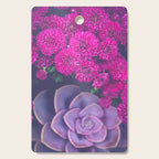 Flowers and Echeveria Cutting Board Gallery Image 1