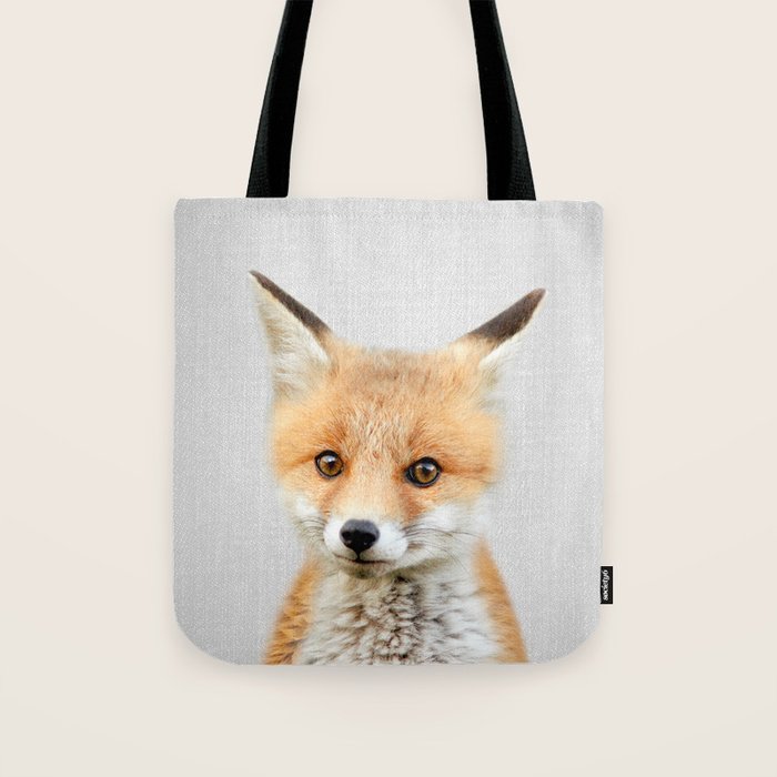 Baby Fox - Colorful Tote Bag Gallery Image 1