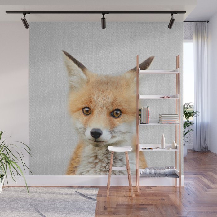 Baby Fox - Colorful Wall Mural Gallery Image 1