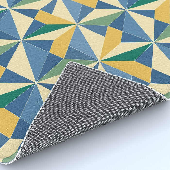 Kaleidoscope Tile Pattern XV Bold Colorful Summer Rug Gallery Image 4