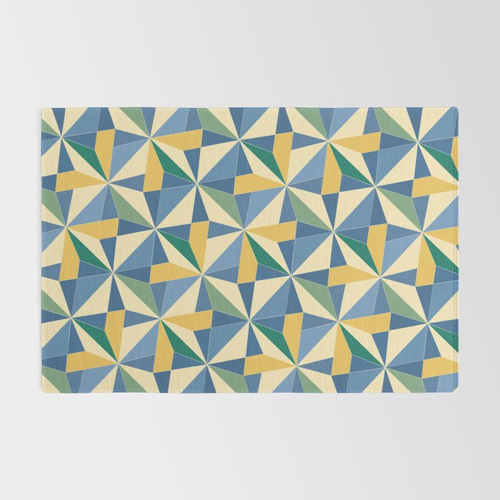 Kaleidoscope Tile Pattern XV Bold Colorful Summer Rug Gallery Image 2