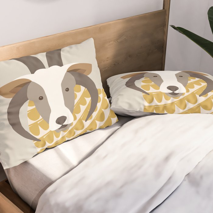Whimsical Jacob Sheep Pillow Sham Gallery Image 2