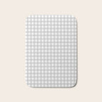 Gingham Plaid Check Pattern in Gray and White Bath Mat Gallery Image 1