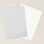 Gingham Plaid Check Pattern in Gray and White Stationery Card Gallery Image 2