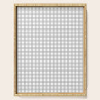 Gingham Plaid Check Pattern in Gray and White Serving Tray Gallery Image 1
