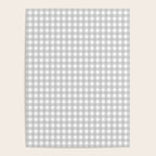 Gingham Plaid Check Pattern in Gray and White Poster Gallery Image 4