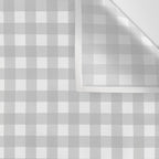 Gingham Plaid Check Pattern in Gray and White Wall Tapestry Gallery Image 3
