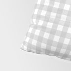 Gingham Plaid Check Pattern in Gray and White Pillow Sham Gallery Image 4