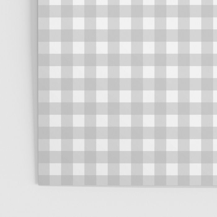 Gingham Plaid Check Pattern in Gray and White Poster Gallery Image 3