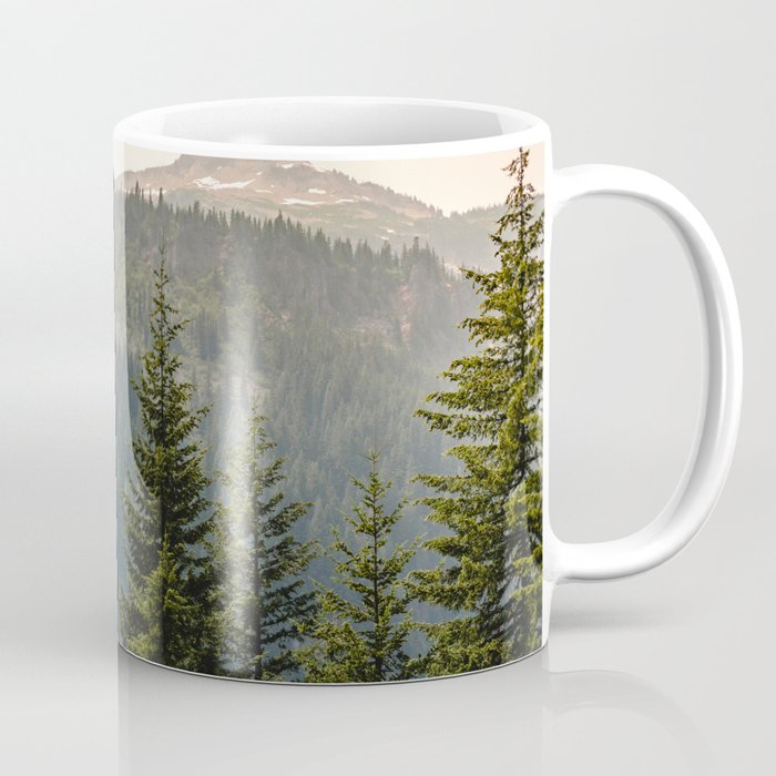Mount Rainier Summer Adventure II - Pacific Northwest Mountain Landscape Coffee Mug Gallery Image 1