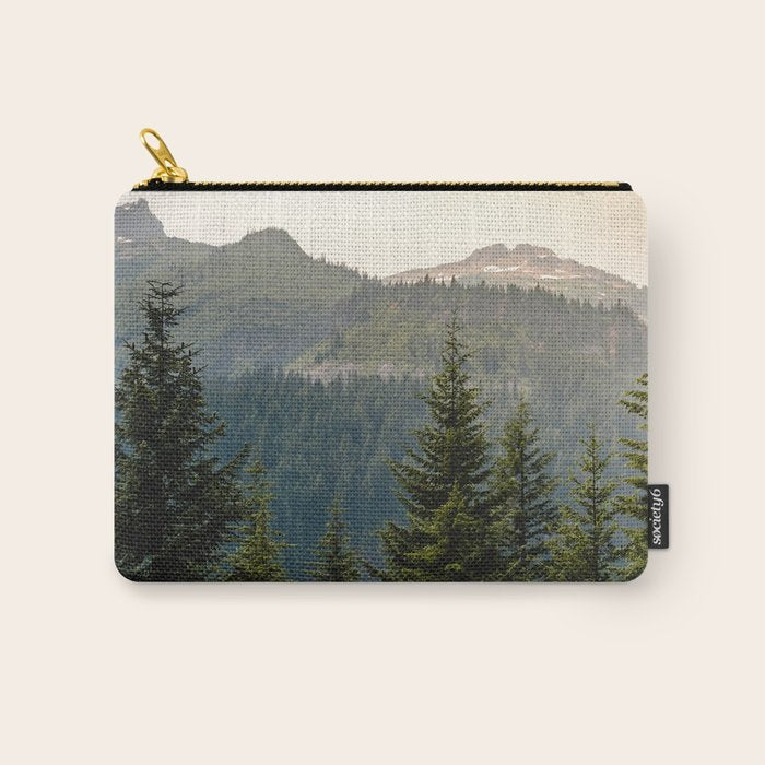 Mount Rainier Summer Adventure II - Pacific Northwest Mountain Landscape Carry All Pouch Gallery Image 1