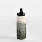 Mount Rainier Summer Adventure II - Pacific Northwest Mountain Landscape Water Bottle Gallery Image 2