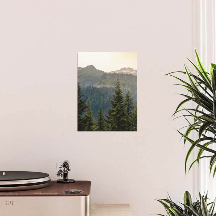 Mount Rainier Summer Adventure II - Pacific Northwest Mountain Landscape Poster Gallery Image 2