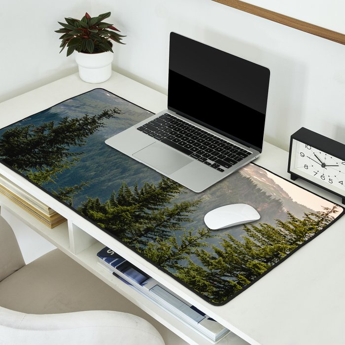 Mount Rainier Summer Adventure II - Pacific Northwest Mountain Landscape Desk Mat Gallery Image 2