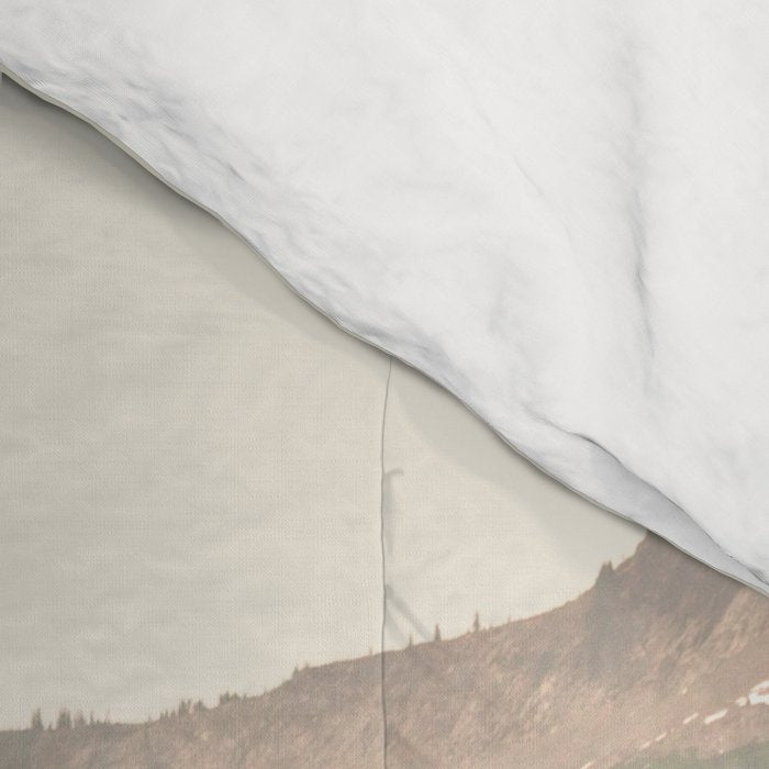 Mount Rainier Summer Adventure II - Pacific Northwest Mountain Landscape Comforter Gallery Image 4