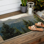 Mount Rainier Summer Adventure II - Pacific Northwest Mountain Landscape Outdoor Rug Gallery Image 2