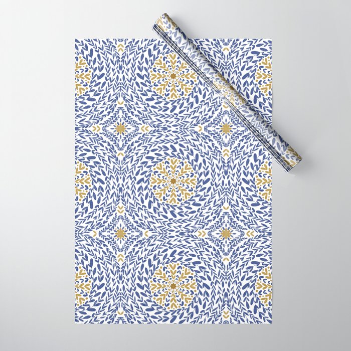 Intricate modern nature tile B Wrapping Paper Gallery Image 1