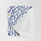 Intricate modern nature tile B Throw Blanket Gallery Image 3