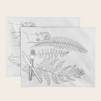Minimal Line Art Fern Leaves Placemat Gallery Image 1