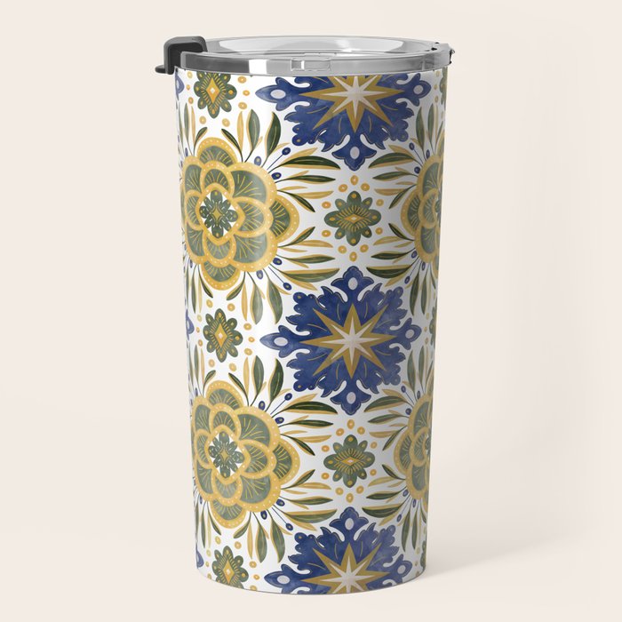 Tile floral nature Modern BY Travel Mug Gallery Image 3