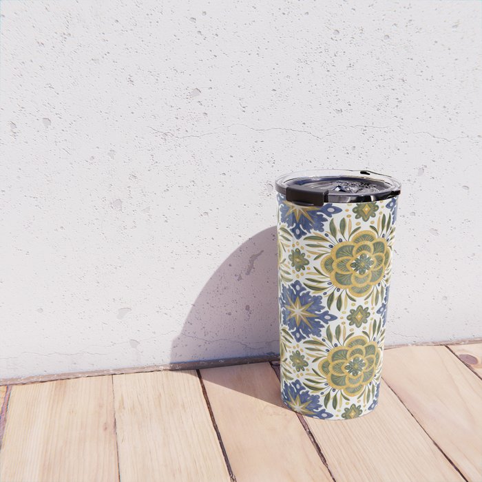 Tile floral nature Modern BY Travel Mug Gallery Image 4