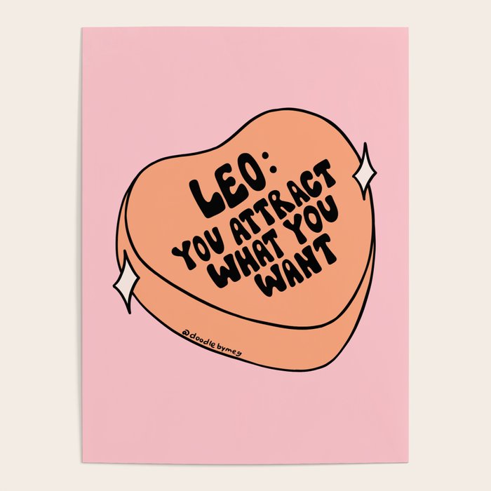Leo Conversation Heart Poster Gallery Image 4