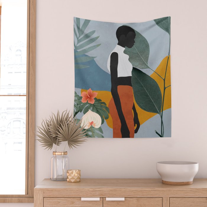 Tropical Girl 5 Wall Tapestry Gallery Image 2