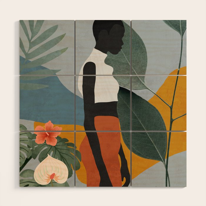 Tropical Girl 5 Wood Wall Art Gallery Image 1