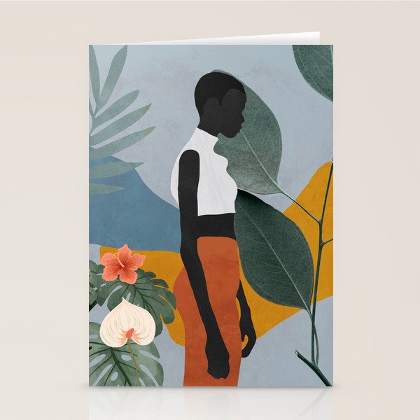 Tropical Girl 5 Stationery Card Gallery Image 2