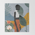 Tropical Girl 5 Throw Blanket Gallery Image 2