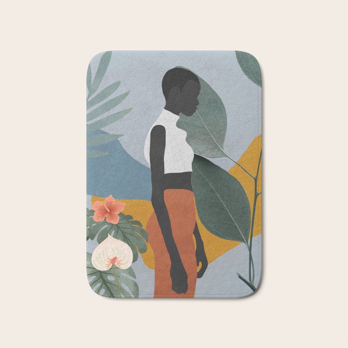 Tropical Girl 5 Bath Mat Gallery Image 1