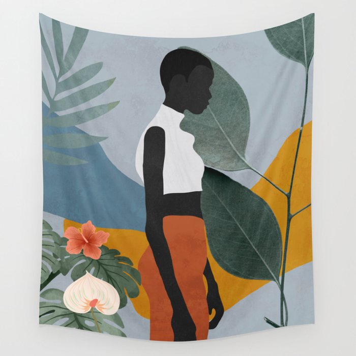 Tropical Girl 5 Wall Tapestry Gallery Image 1